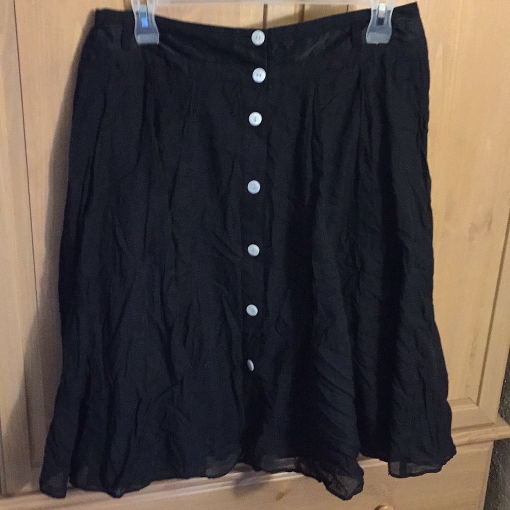 Coldwater Creek black button down skirt